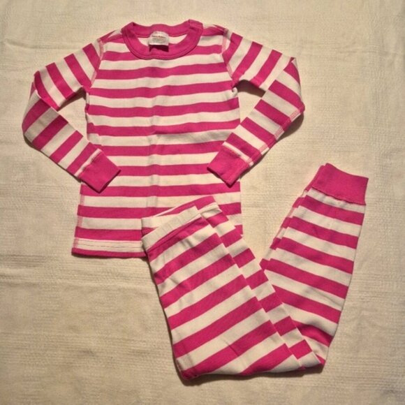Hanna Andersson girls size 100 or 4 pink and white stripe, vguc have minor fade - Picture 1 of 7